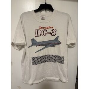 Vintage DC-3 Douglas Airplane T-shirt Size Xl